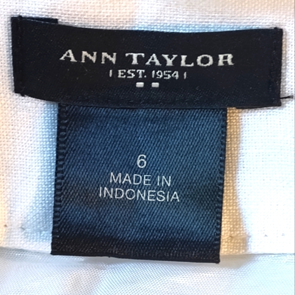 Ann Taylor Women's Off White Linen Blend A-Line Midi Skirt | Size 6 - Picture 3 of 4